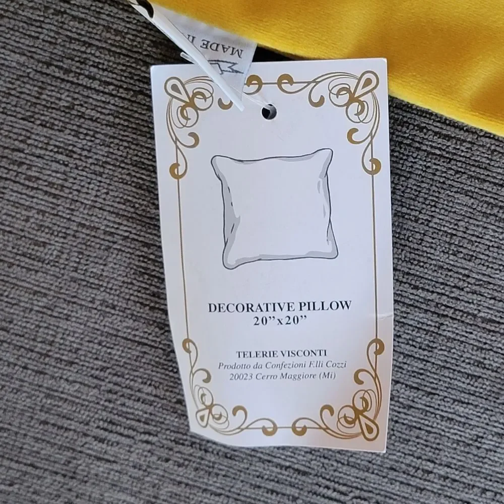 TELERIE VISCONTI VENETIAN VELVET ITALIAN LUXURY PILLOW 20